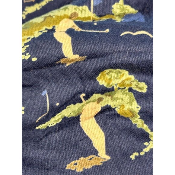 Vintage Nautica Reversible Men Khaki Navy Blue Golf Pattern lightweight sz L 90s - Picture 13 of 14